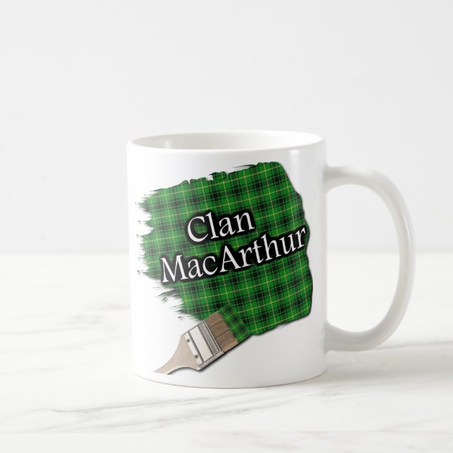Klan MacArthur Tartan Paint Kopp Mugg (Höger)