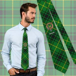 Klan MacArthur Vapensköld över Tartan Slips