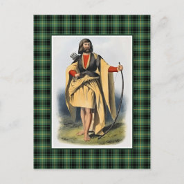 Klan MacArthur Vintage Illustration Tartan Ram Vykort