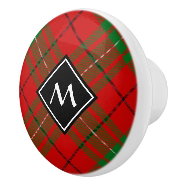 Klan MacAulay Tartan Ceramic Knob Knopp (Höger)