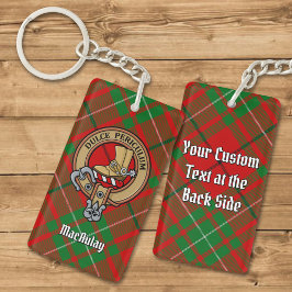 Klan MacAulay-Vapensköld över Tartan Keychain