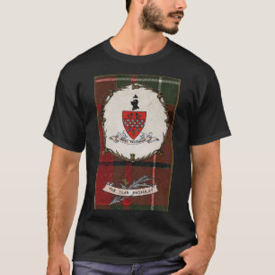 Klan MacAulay Vintage Tartan Vapensköld Badge T Shirt