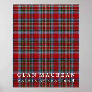 Klan MacBean Färg av Scotland Tartan Poster