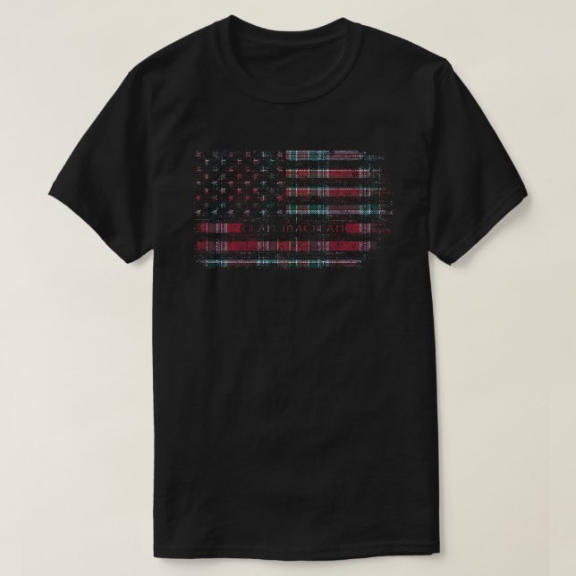 Klan MacBean Lord Lyon Scottish tartan US flagga k T Shirt (Design framsida)