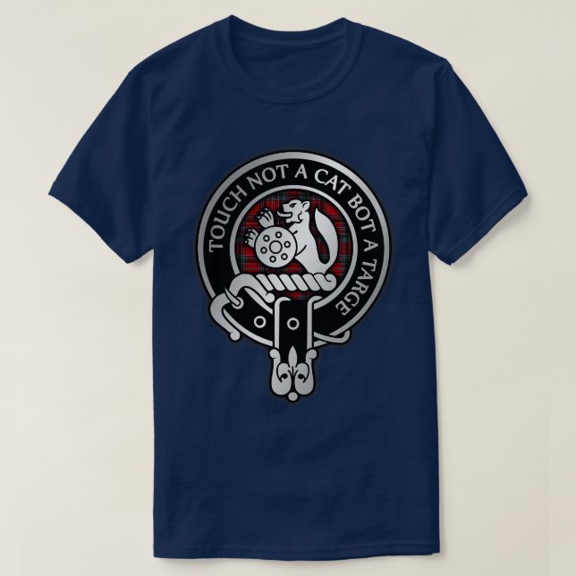Klan MacBean MacBain Vapensköld Tartan 1 T Shirt (Design framsida)