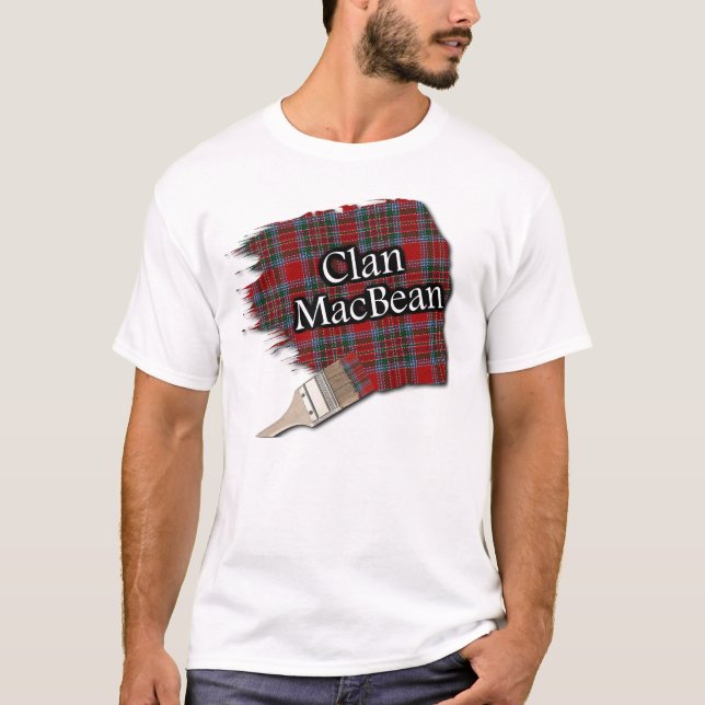 Klan MacBean Scottish Tartan Paint Shirt T-shirt (Framsida)