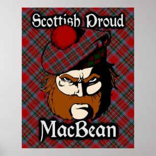 Klan MacBean Scottish Tartan Poster