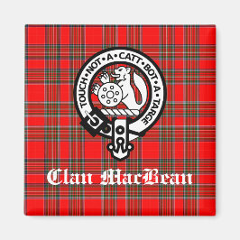 Klan MacBean Vapensköld Badge & Tartan Magnet