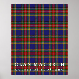 Klan MacBeth Färg av Scotland Tartan Poster