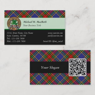 Klan MacBeth Tartan-Affärskortet Visitkort
