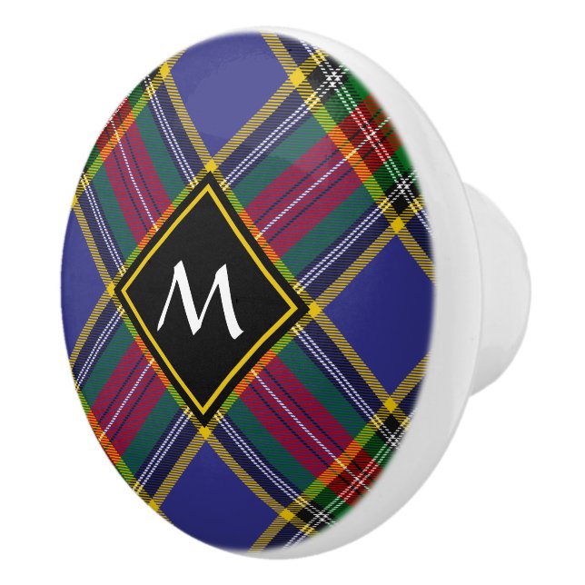 Klan MacBeth Tartan Ceramic Knob Knopp (Höger)