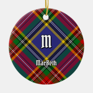 Klan MacBeth Tartan Ceramic Ornament