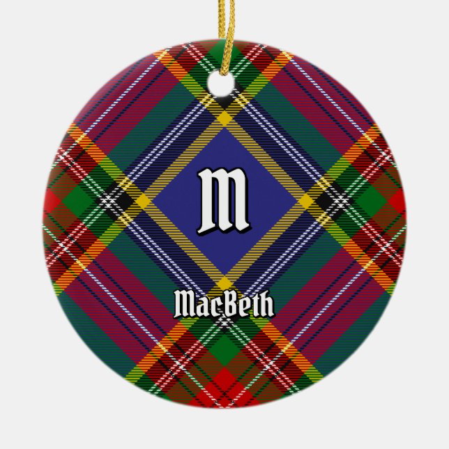 Klan MacBeth Tartan Ceramic Ornament (Framsidan)