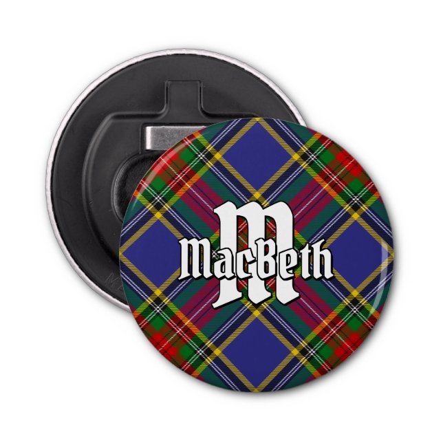 Klan MacBeth Tartan Flaska-öppnare Flasköppnare (Framsidan)