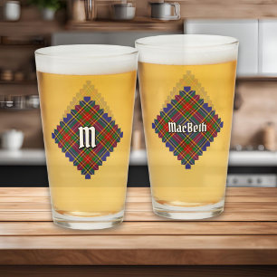 Klan MacBeth Tartan Glass Glaskopp