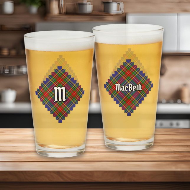 Klan MacBeth Tartan Glass Glaskopp (Skapare uppladdad)