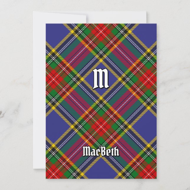 Klan MacBeth Tartan-inbjudan Inbjudningar (Framsida)