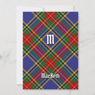 Klan MacBeth Tartan-inbjudan Inbjudningar