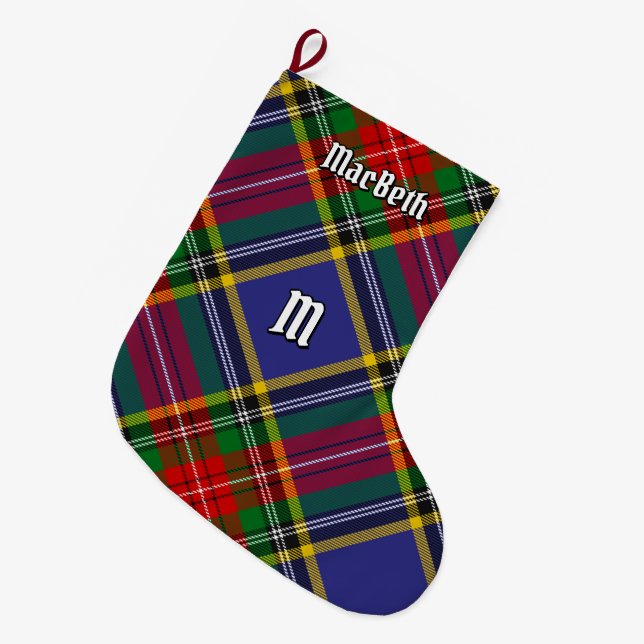 Klan MacBeth Tartan-julklapp Stor Julstrumpa (Framsidan (Hängande))
