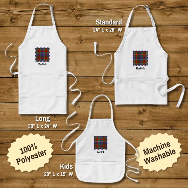 Klan MacBeth Tartan Long Apron Långt Förkläde (Skapare uppladdad)