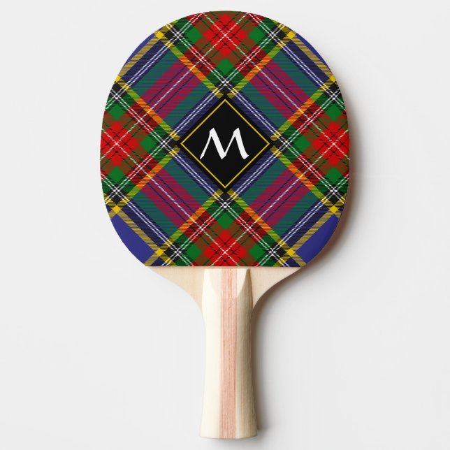 Klan MacBeth Tartan Ping Pong Paddle Pingisracket (Framsidan)