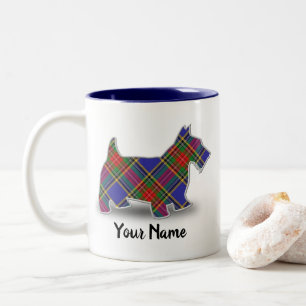 Klan MacBeth Tartan Scottish Terrier Två-Tonad Mugg