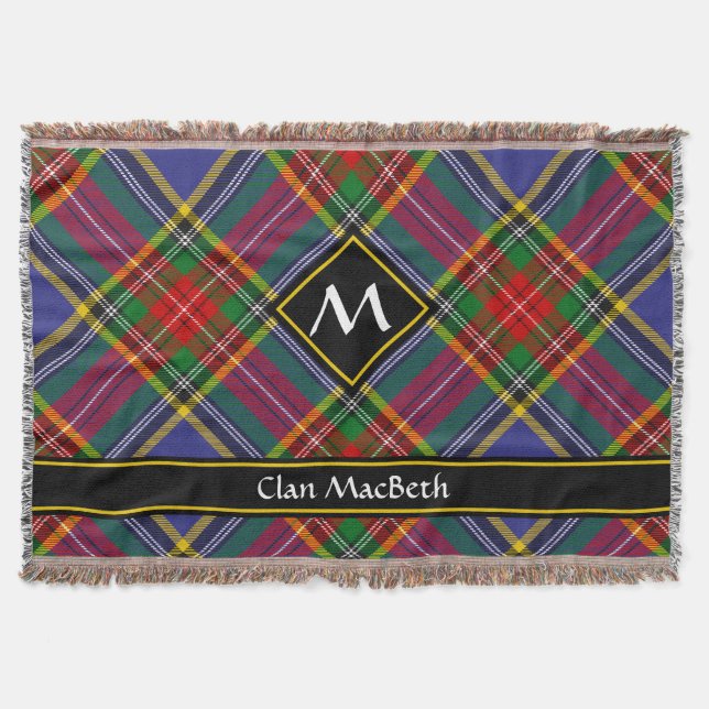 Klan MacBeth Tartan Throw Blanket Filt (Framsidan)
