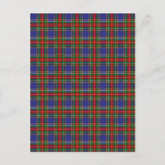 Klan MacBeth Tartan Vykort (Framsida)