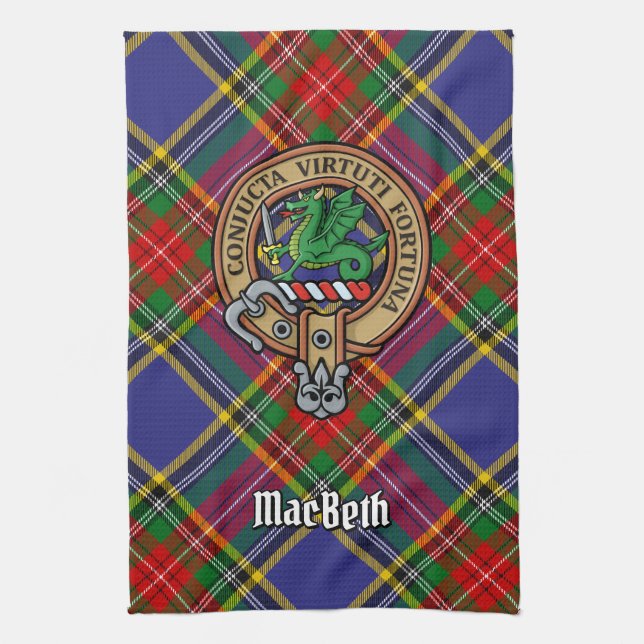 Klan MacBeth Vapensköld Kitchen Towel Kökshandduk (Vertikal)