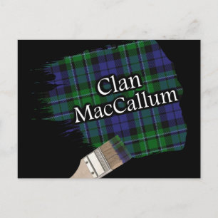 Klan MacCallum Scottish Tartan Paint Brush Vykort