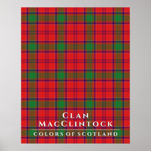 Klan MacClintock Färg of Scotland 2 Tartan Play Poster