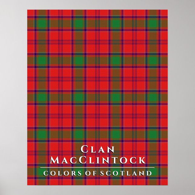 Klan MacClintock Färg of Scotland 2 Tartan Play Poster (Framsidan)