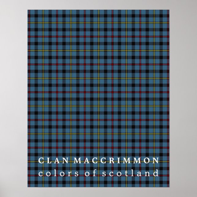 Klan MacCrimmon Färg of Scotland Tartan Poster (Framsidan)