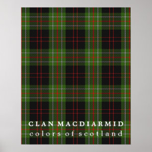 Klan MacDiarmid Färg of Scotland Tartan Poster