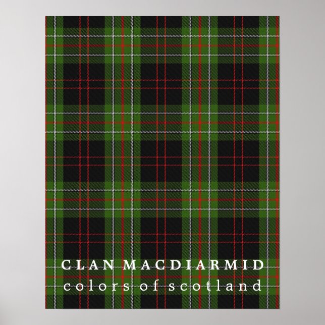 Klan MacDiarmid Färg of Scotland Tartan Poster (Framsidan)