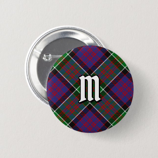 Klan MacDonald of Clanranald Tartan Button Knapp (Framsida & baksida)