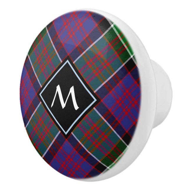 Klan MacDonald of Clanranald Tartan Ceramic Knob Knopp (Höger)