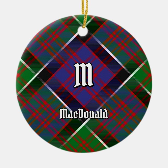 Klan MacDonald of Clanranald Tartan Julgransprydnad Keramik (Framsidan)