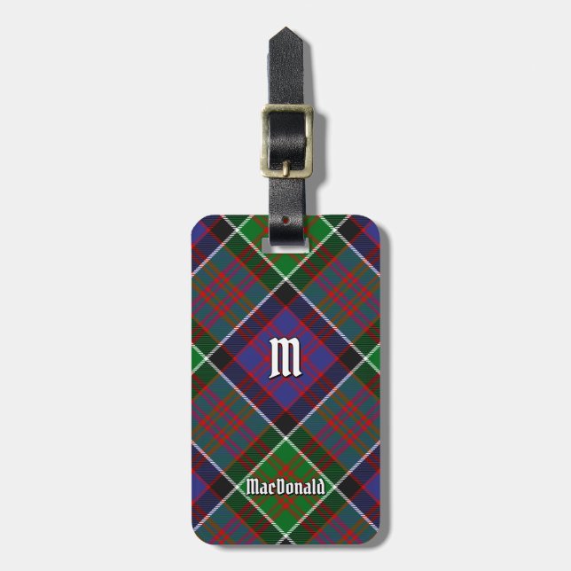 Klan MacDonald of Clanranald Tartan Luggage Tag Bagagebricka (Vertikal Framsida)