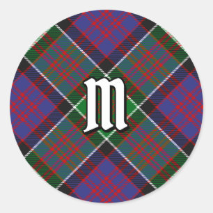 Klan MacDonald of Clanranald Tartan Runt Klistermärke