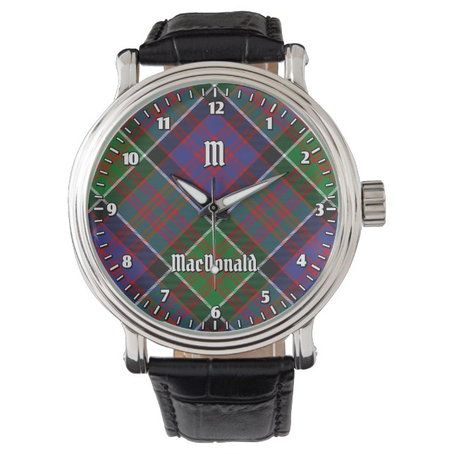 Klan MacDonald of Clanranald Tartan Watch Armbandsur (Framsida)