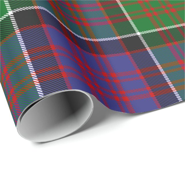 Klan MacDonald of Clanranald Tartan Wrapping Pappe Presentpapper (Rullad Hörn)