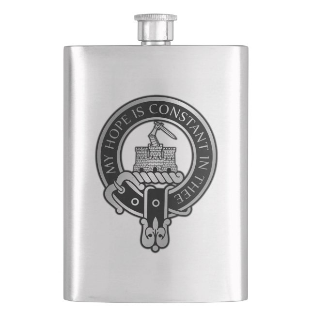 Klan MacDonald of Clanranald Vapensköld Flask Fickplunta (Framsidan)
