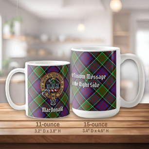 Klan MacDonald of Clanranald Vapensköld över Tarta Kaffemugg