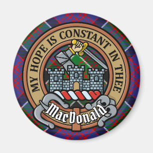 Klan MacDonald of Clanranald Vapensköld över Tarta Magnet