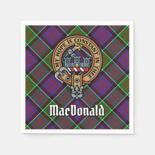 Klan MacDonald of Clanranald Vapensköld över Tarta Pappersservett