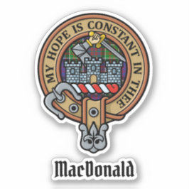 Klan MacDonald of Clanranald Vapensköld Sticker Klistermärken