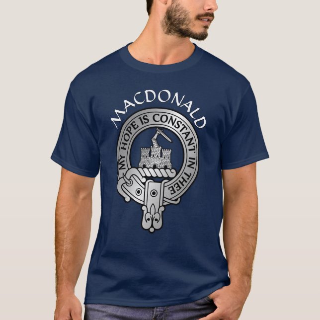 Klan MacDonald of Clanranald Vapensköld T-Shirt (Framsida)
