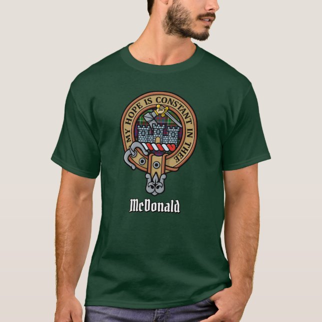 Klan MacDonald of Clanranald Vapensköld T-Shirt (Framsida)