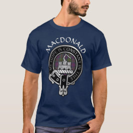 Klan MacDonald of Clanranald Vapensköld & Tartan T Shirt
